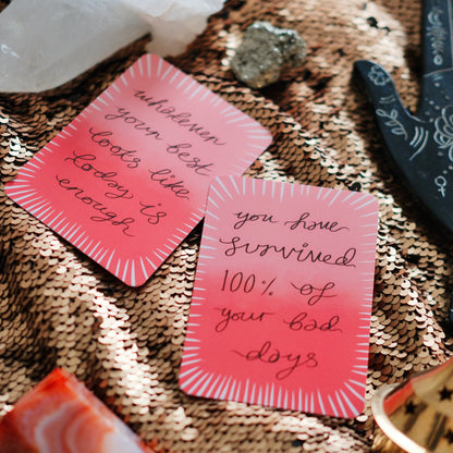 affirmation card & crystal set