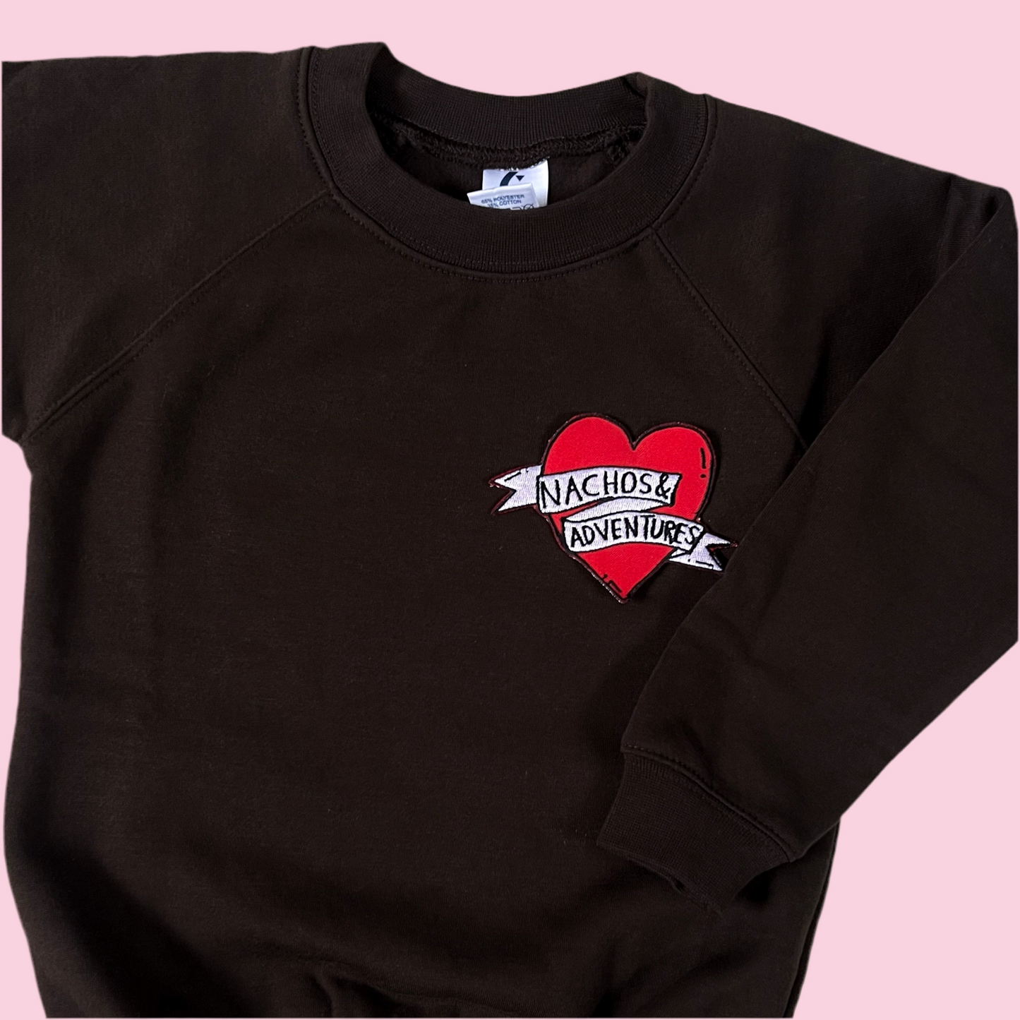 kids nachos & adventures sweatshirt - brown