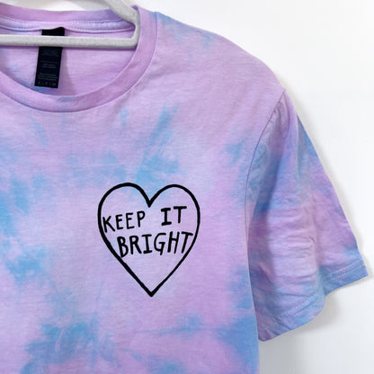 keep it bright tie-dye t-shirt