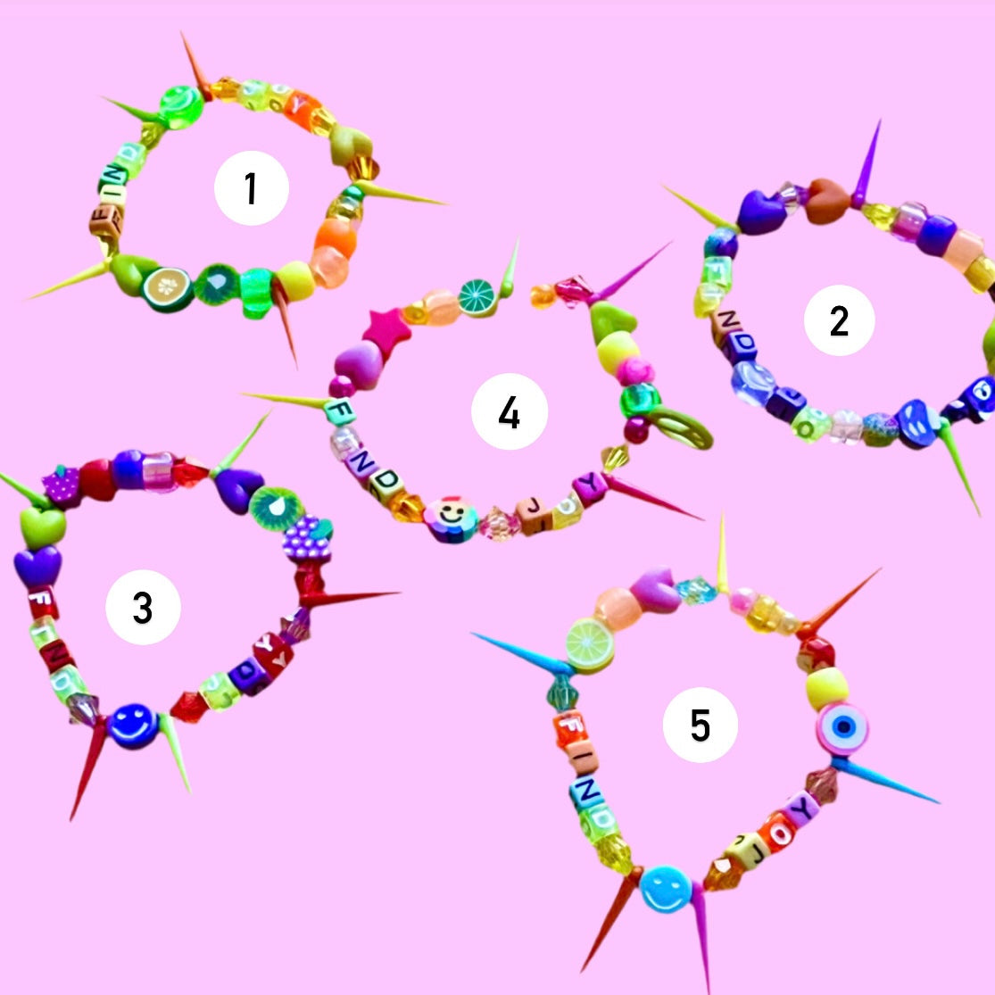 pick'n'mix bracelets - find joy