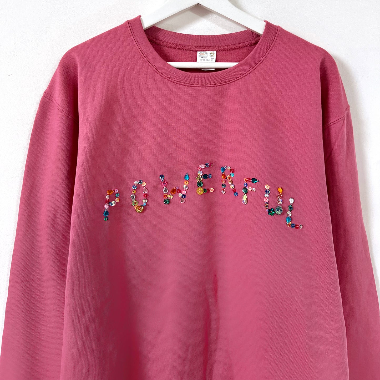 powerful hand-embellished sweatshirt