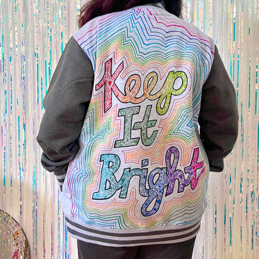 keep it bright varsity jacket