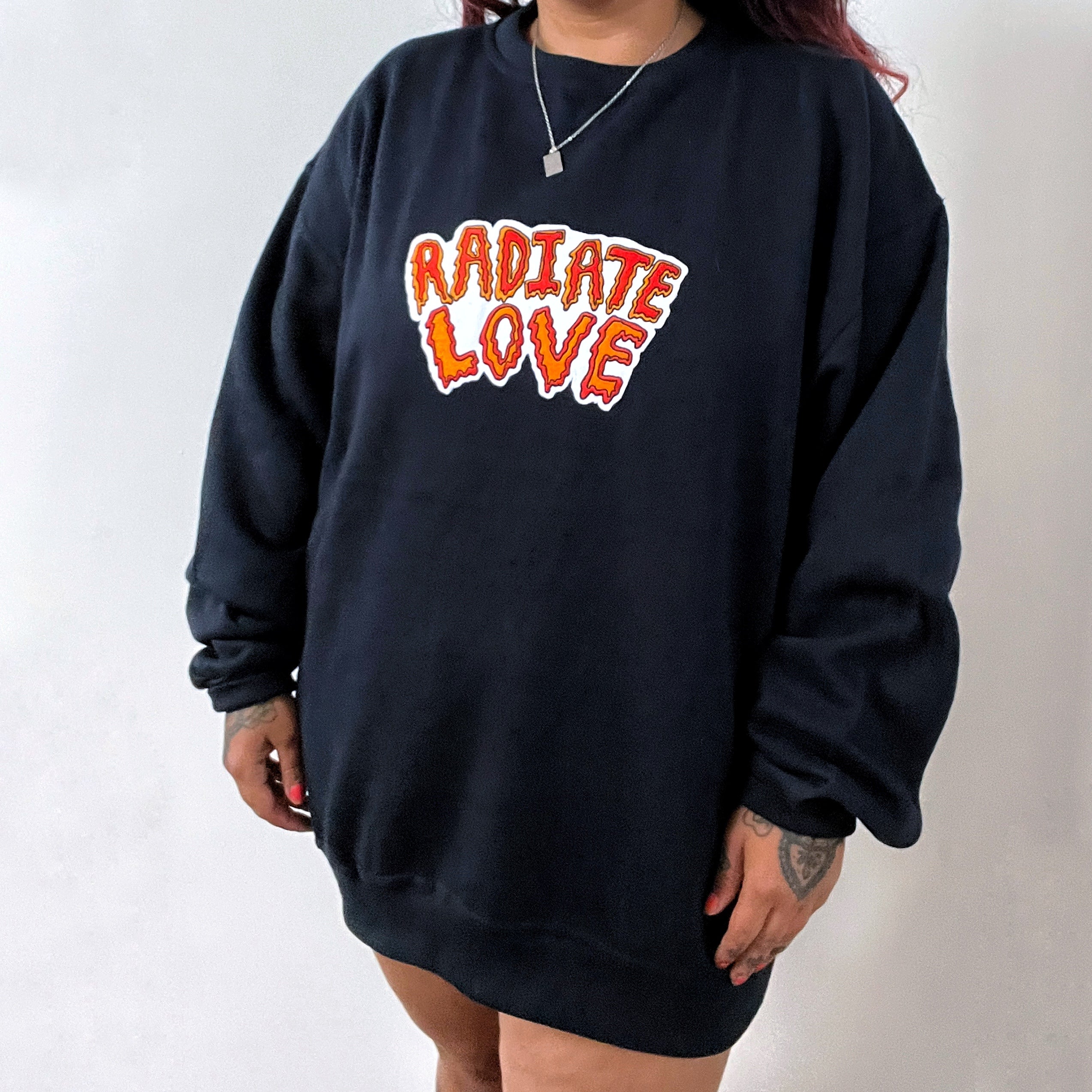 Radiate love embroidered sweatshirt best sale