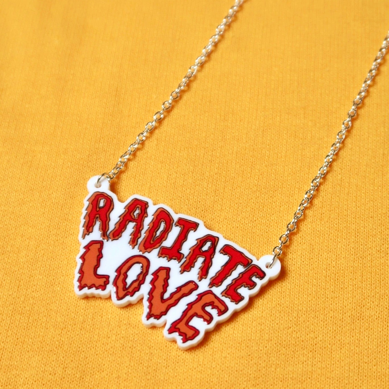 radiate love necklace - silver chain