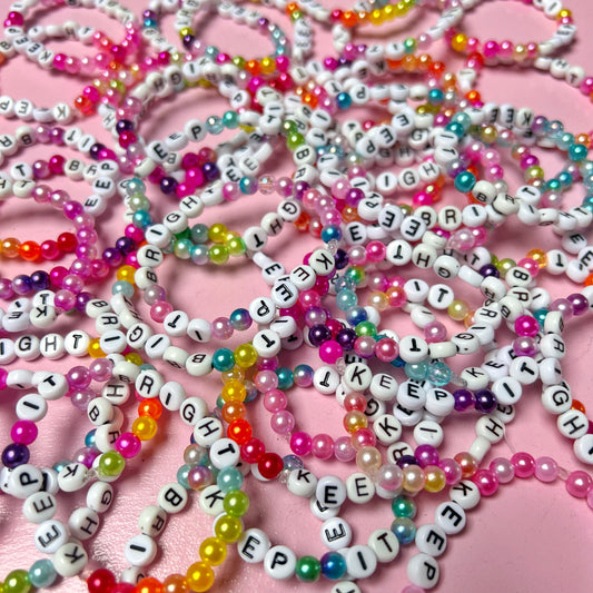 keep it bright beaded bracelets