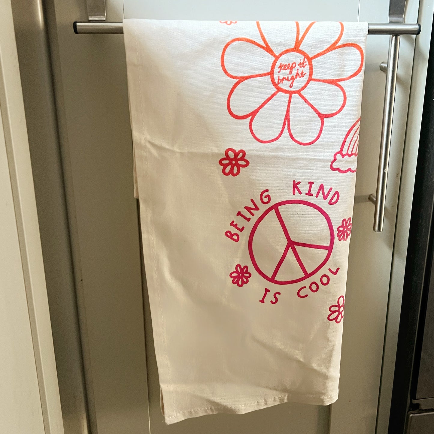 hippie heart tea towels