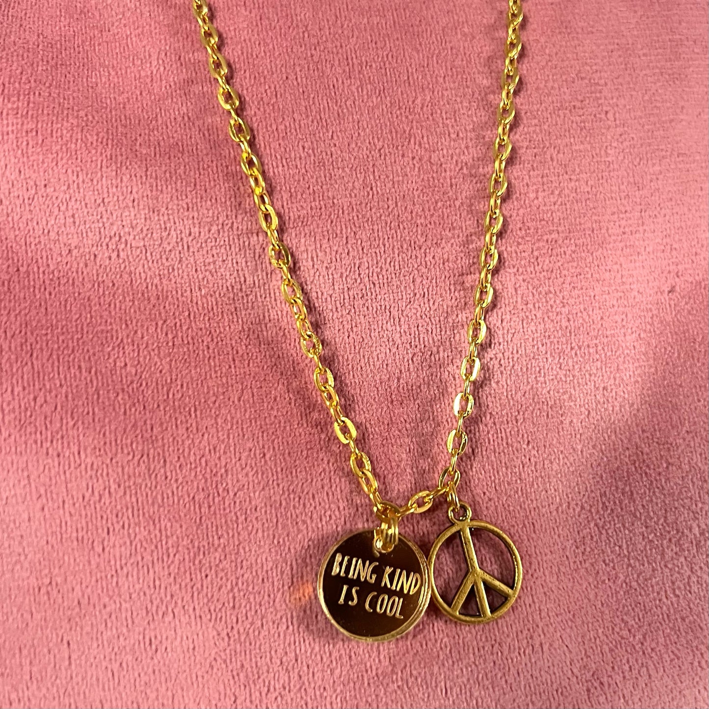 being kind is cool necklace - gold