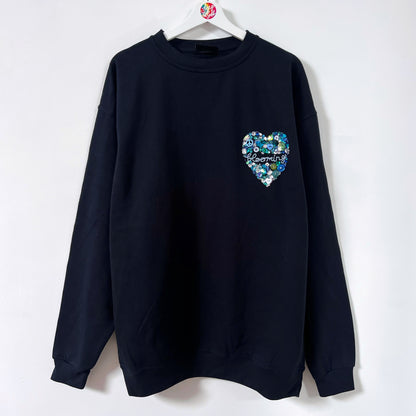 blooming hand-embellished sweatshirt