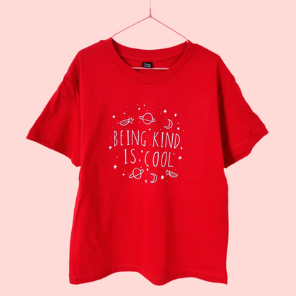 kids being kind is cool t-shirt - red