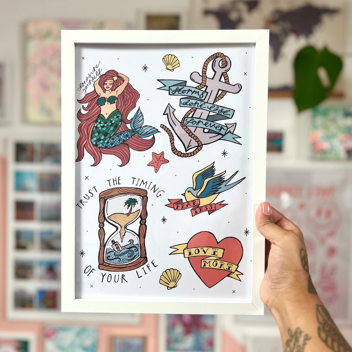 nautical flash sheet - A4 print - white