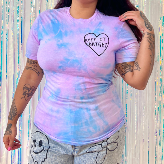 keep it bright tie-dye t-shirt