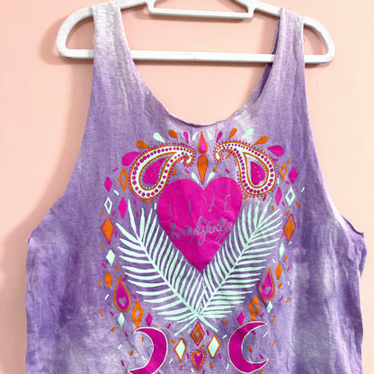 live beautifully tie dye vest top