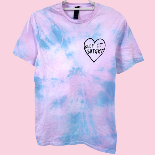 keep it bright tie-dye t-shirt