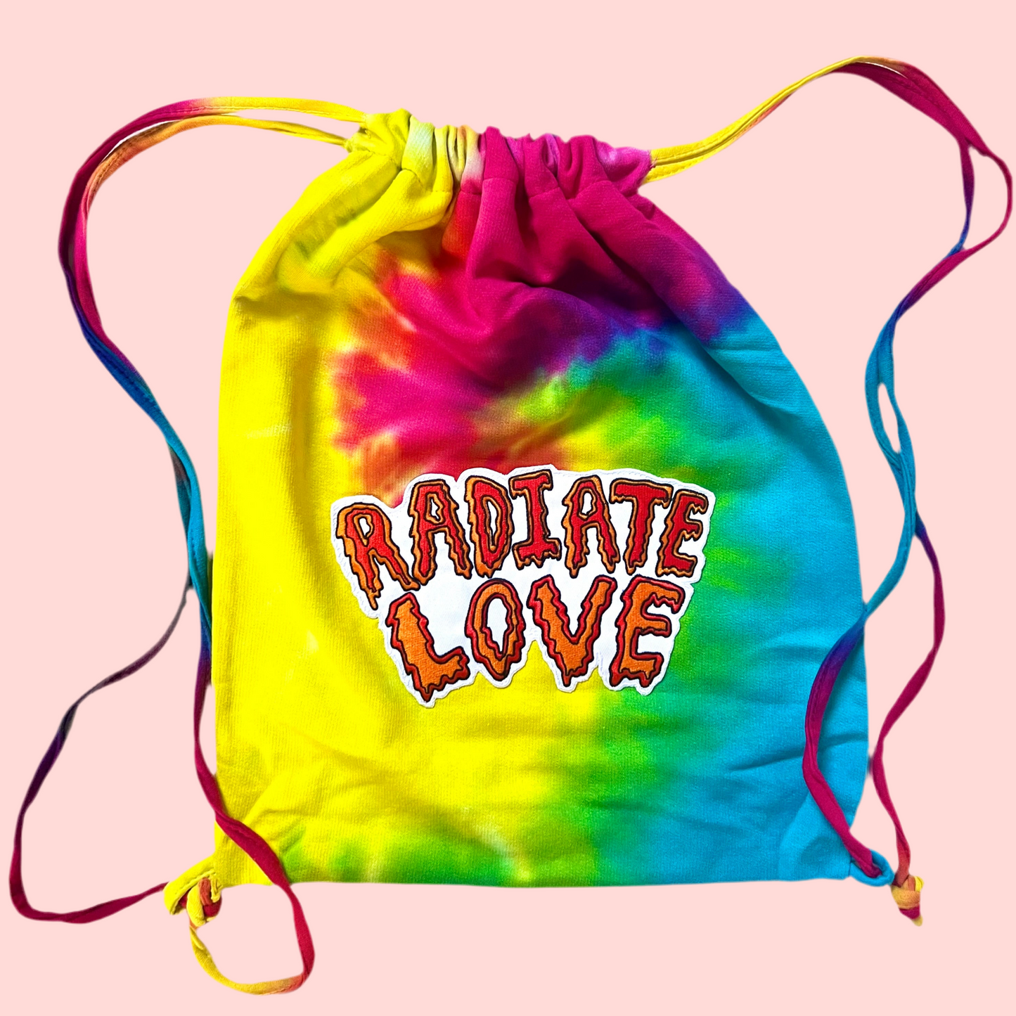 radiate love tie dye bag