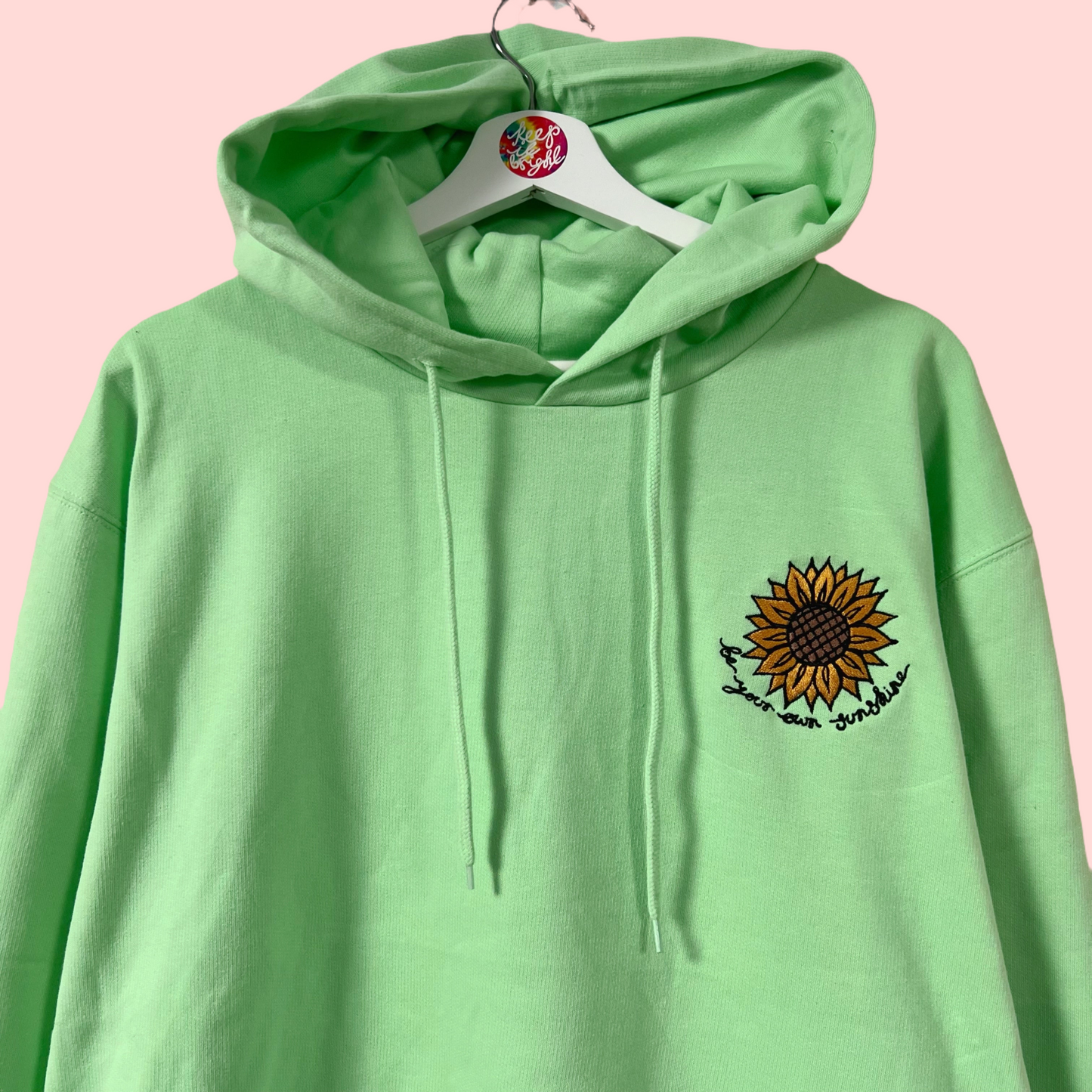 be your own sunshine embroidered hoodie - mint