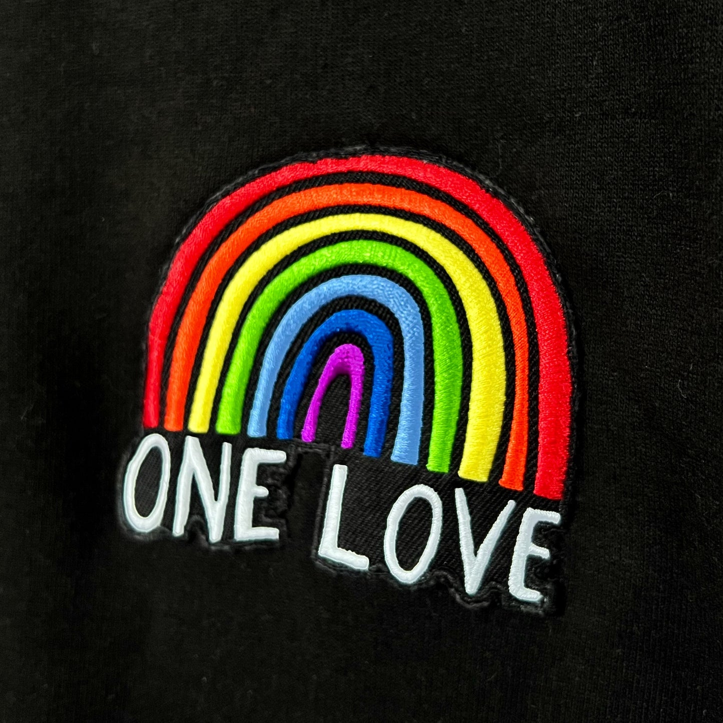 one love embroidered sweatshirt - black