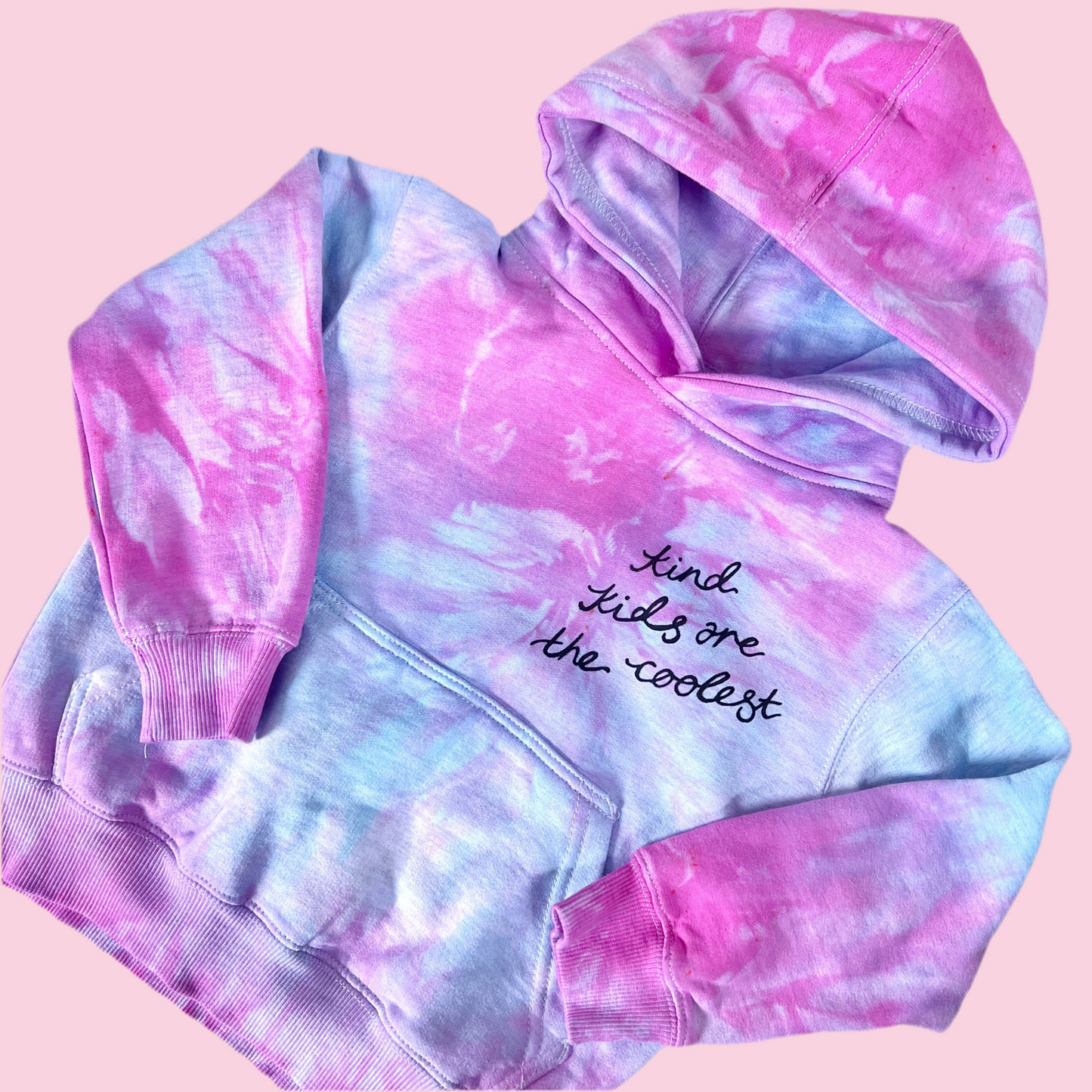 kind kids are the coolest hoodie - tie dye