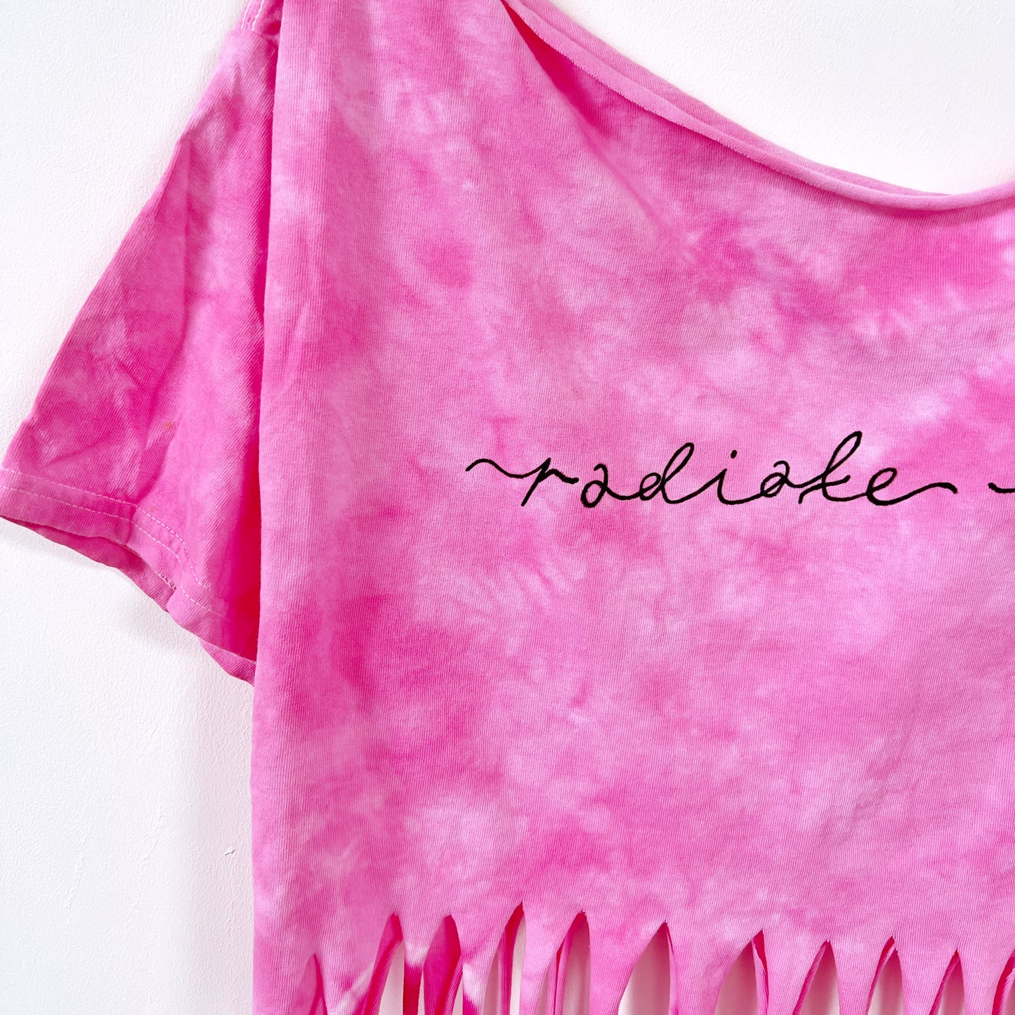 radiate love tie-dye tassel top - pink