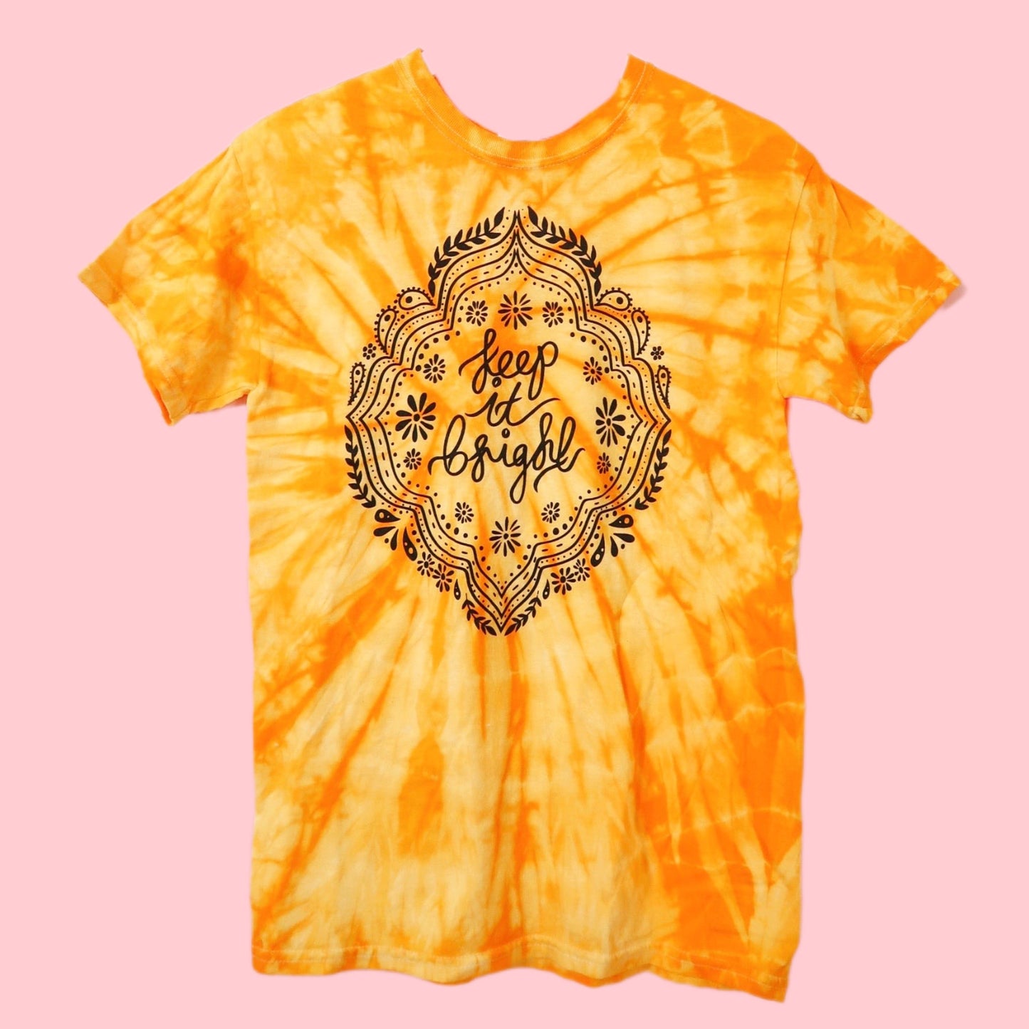 keep it bright tie-dye t-shirt / crop top - yellow