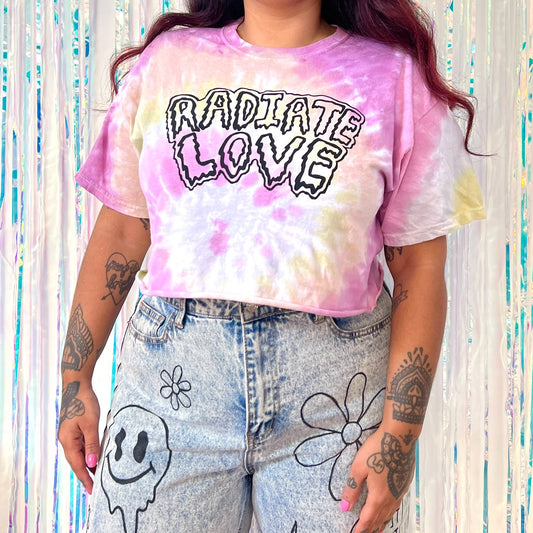 radiate love tie-dye t-shirt - pastel fade