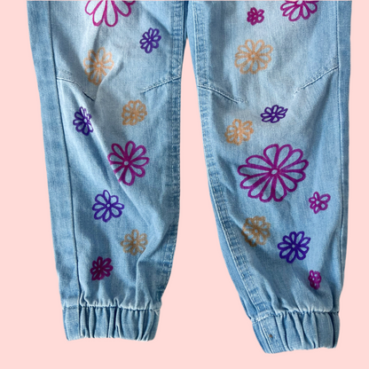 kids flower power jeans