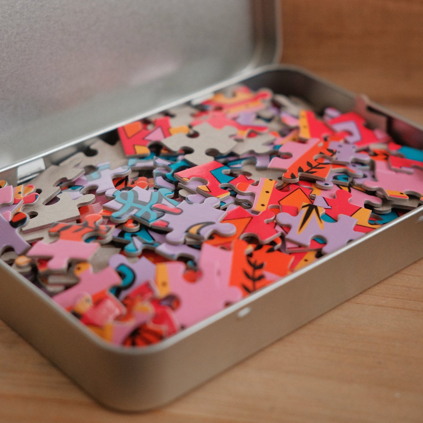 kind heart, fierce mind, brave spirit jigsaw puzzle + deluxe tin