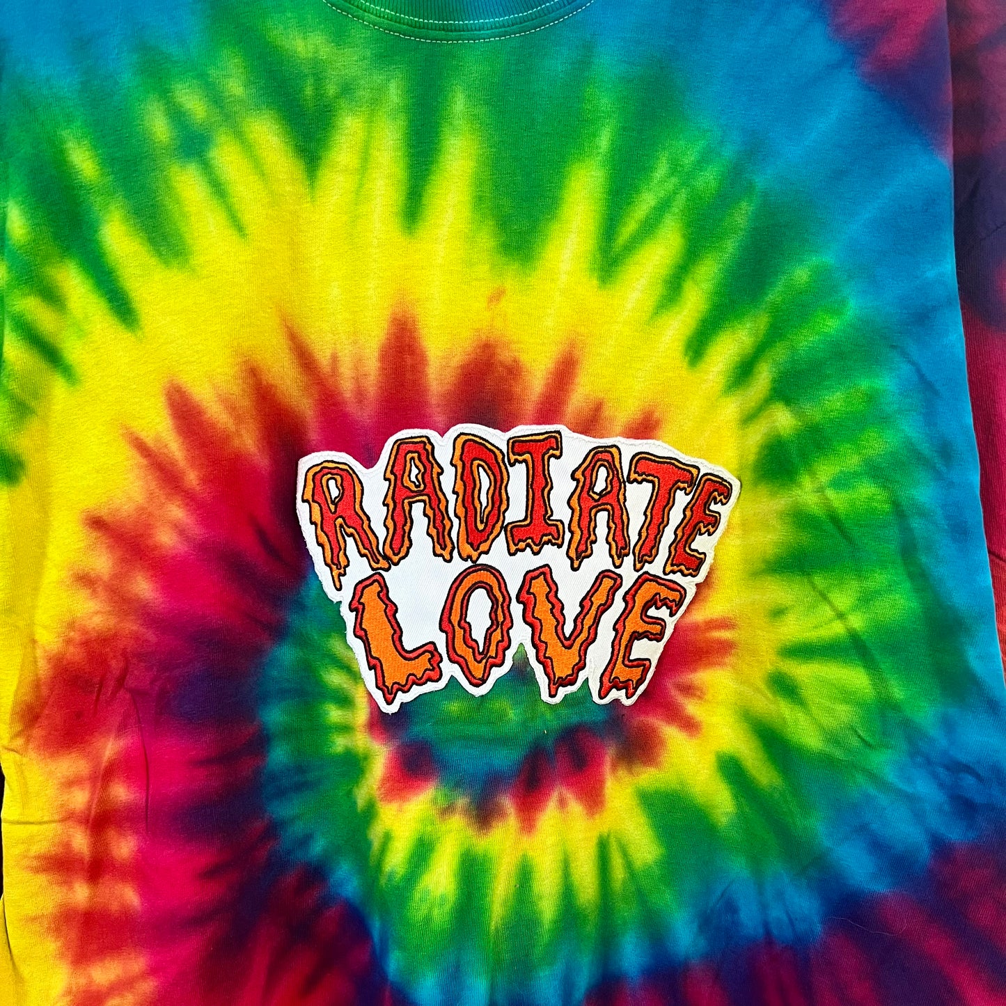 radiate love tie dye long sleeve top