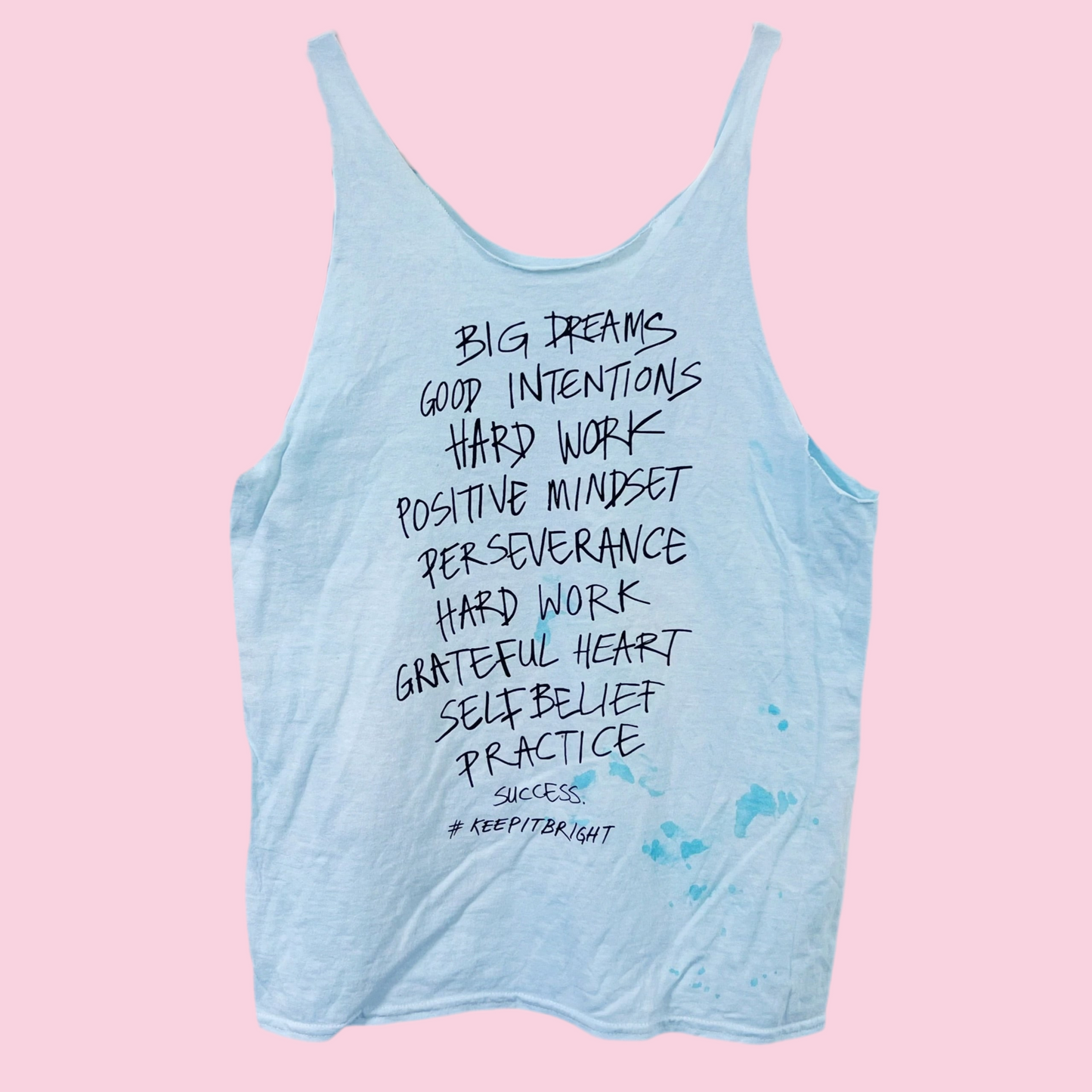 success tie dye vest top