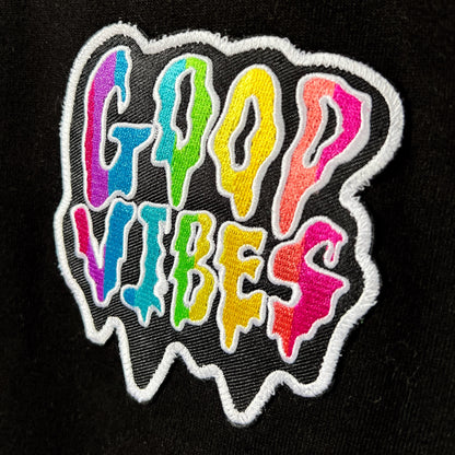 good vibes embroidered sweatshirt