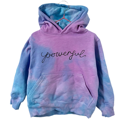 kids powerful hoodie - tie dye