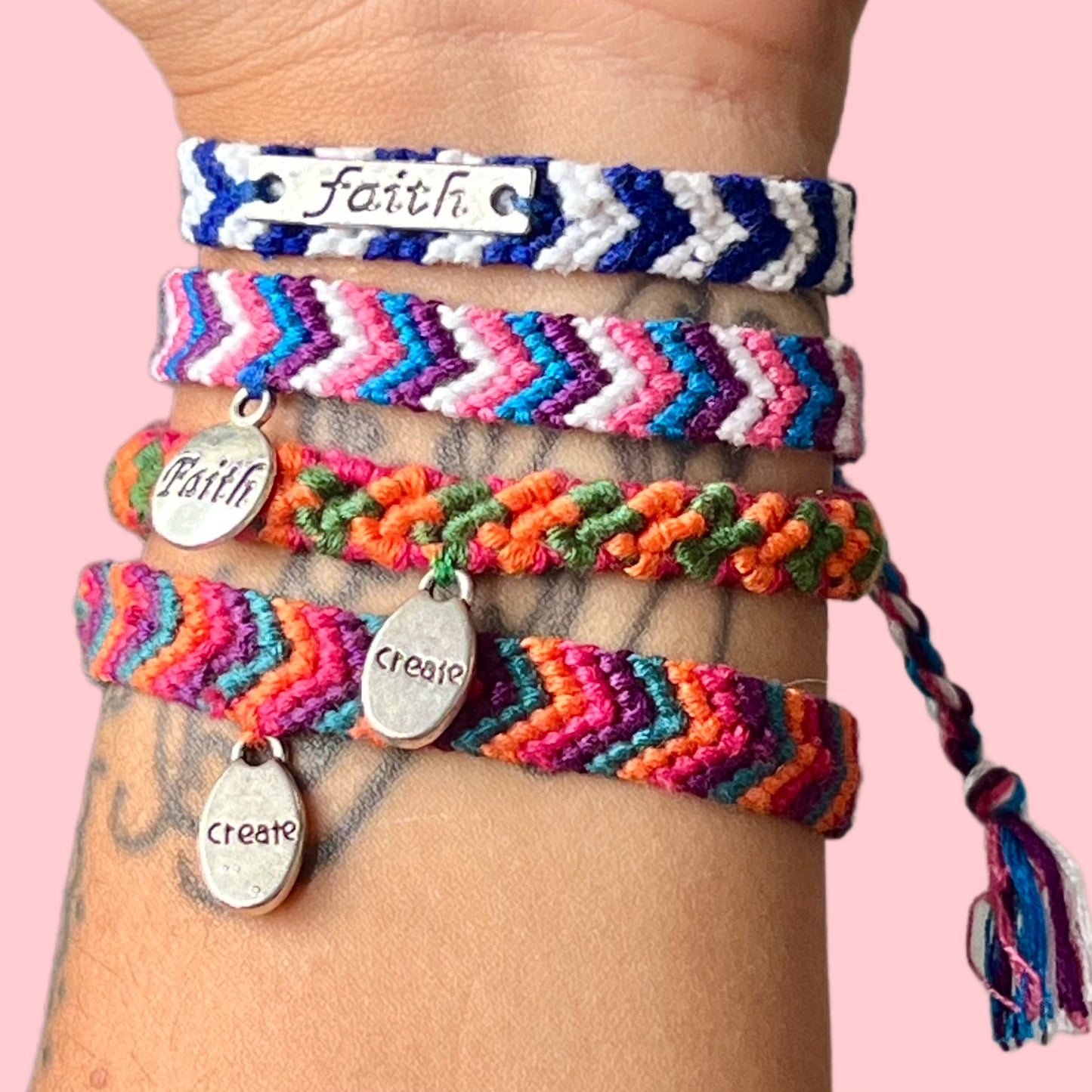 woven affirmation bracelets