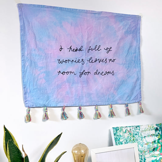 a head full of dreams… wall hanging