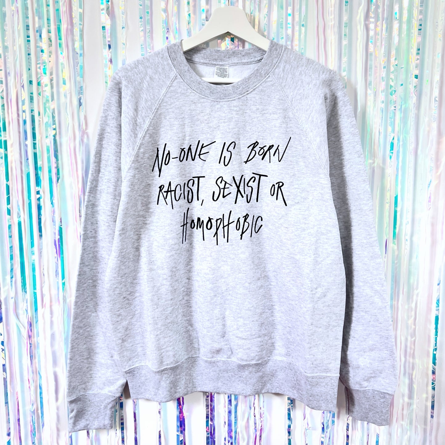 hate is taught sweatshirt - grey