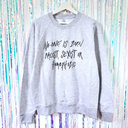 hate is taught sweatshirt - grey