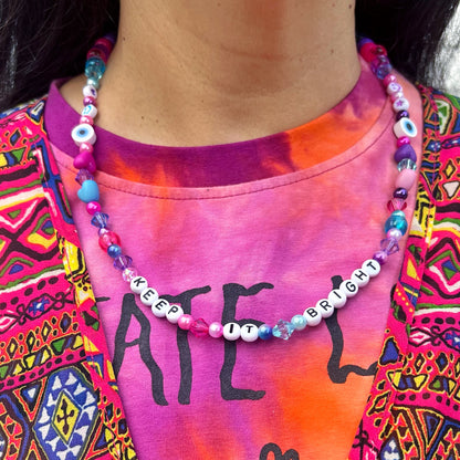 keep it bright pick'n'mix necklace - pink, blue & purple