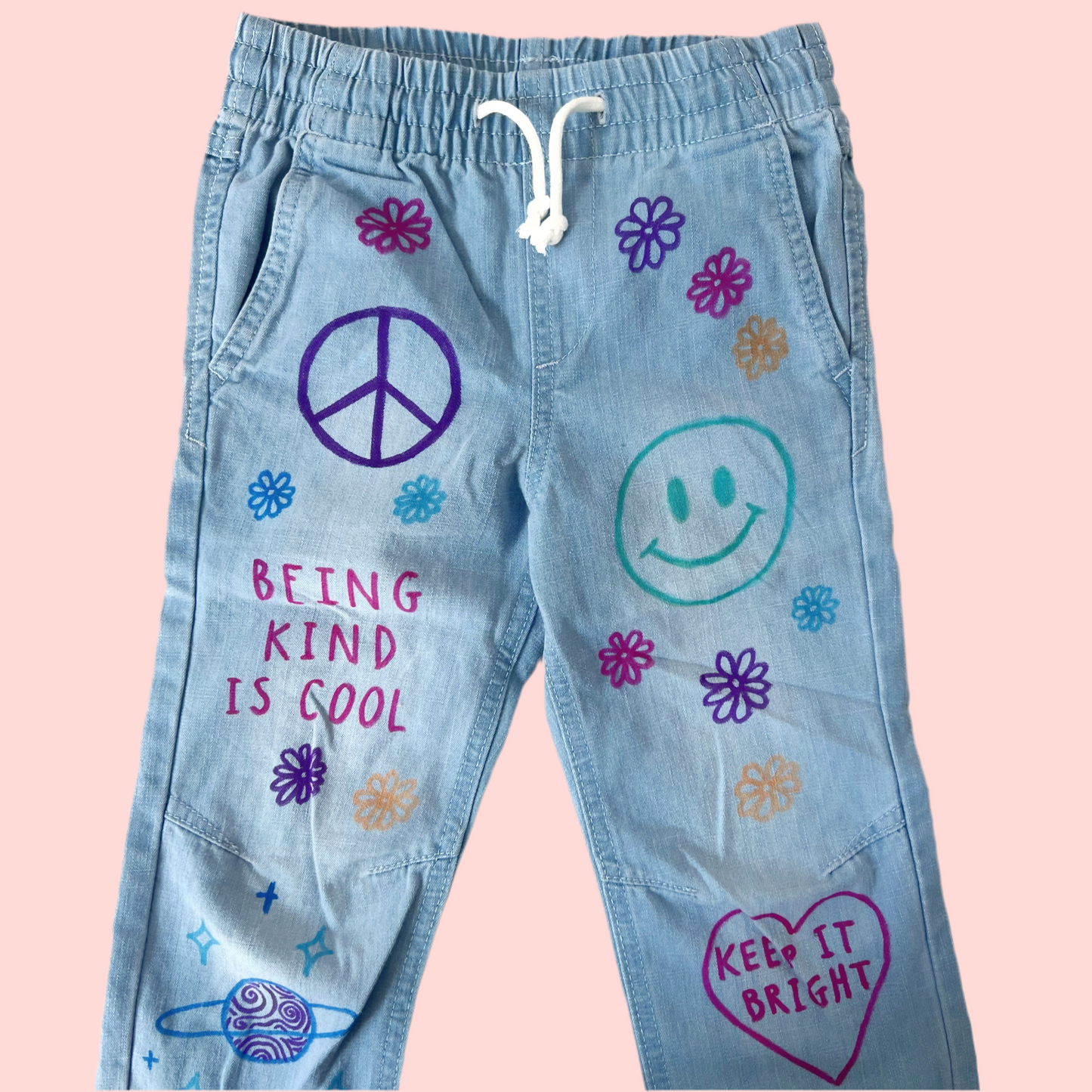 kids hippie heart jeans