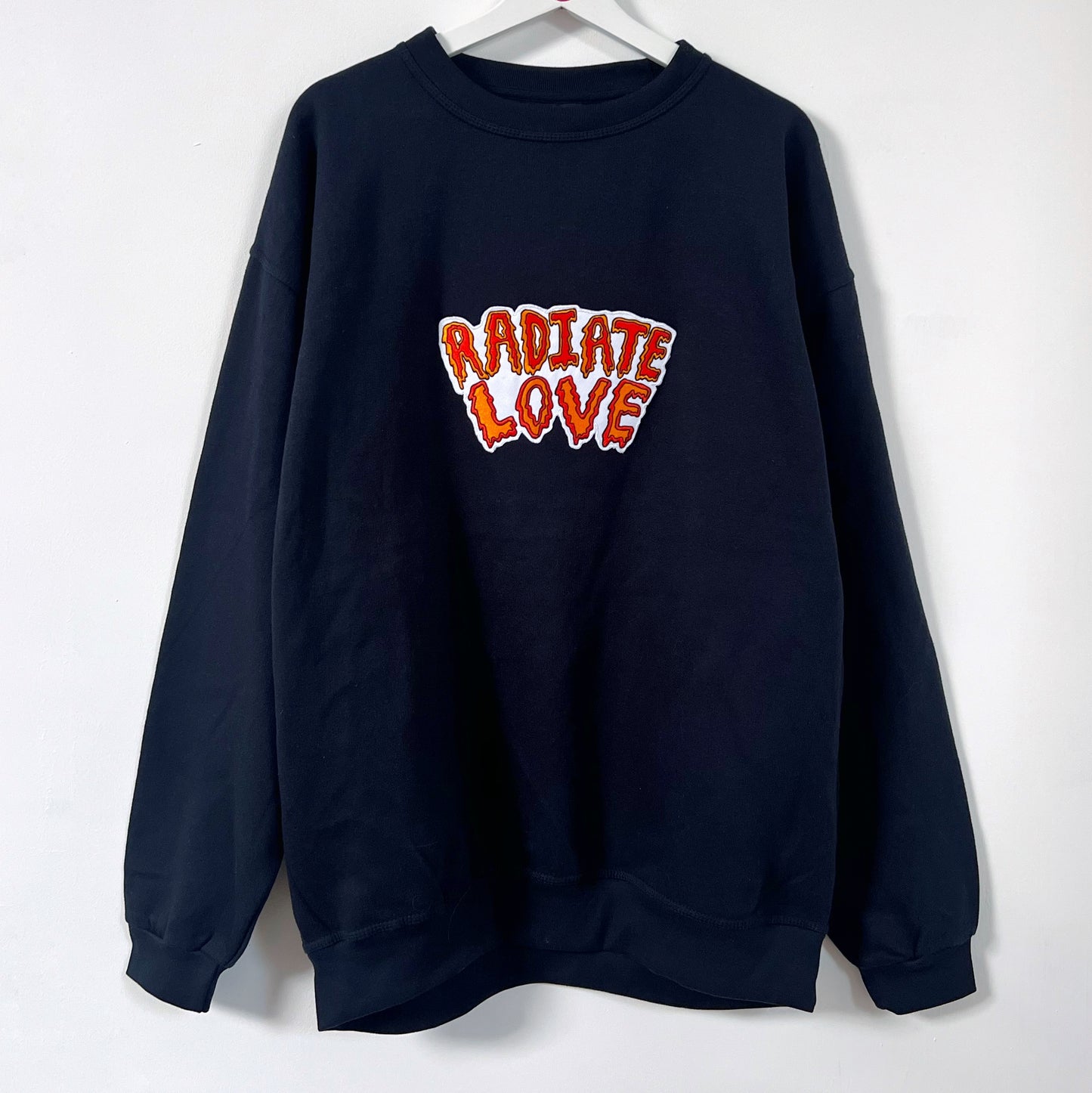 radiate love embroidered sweatshirt - navy