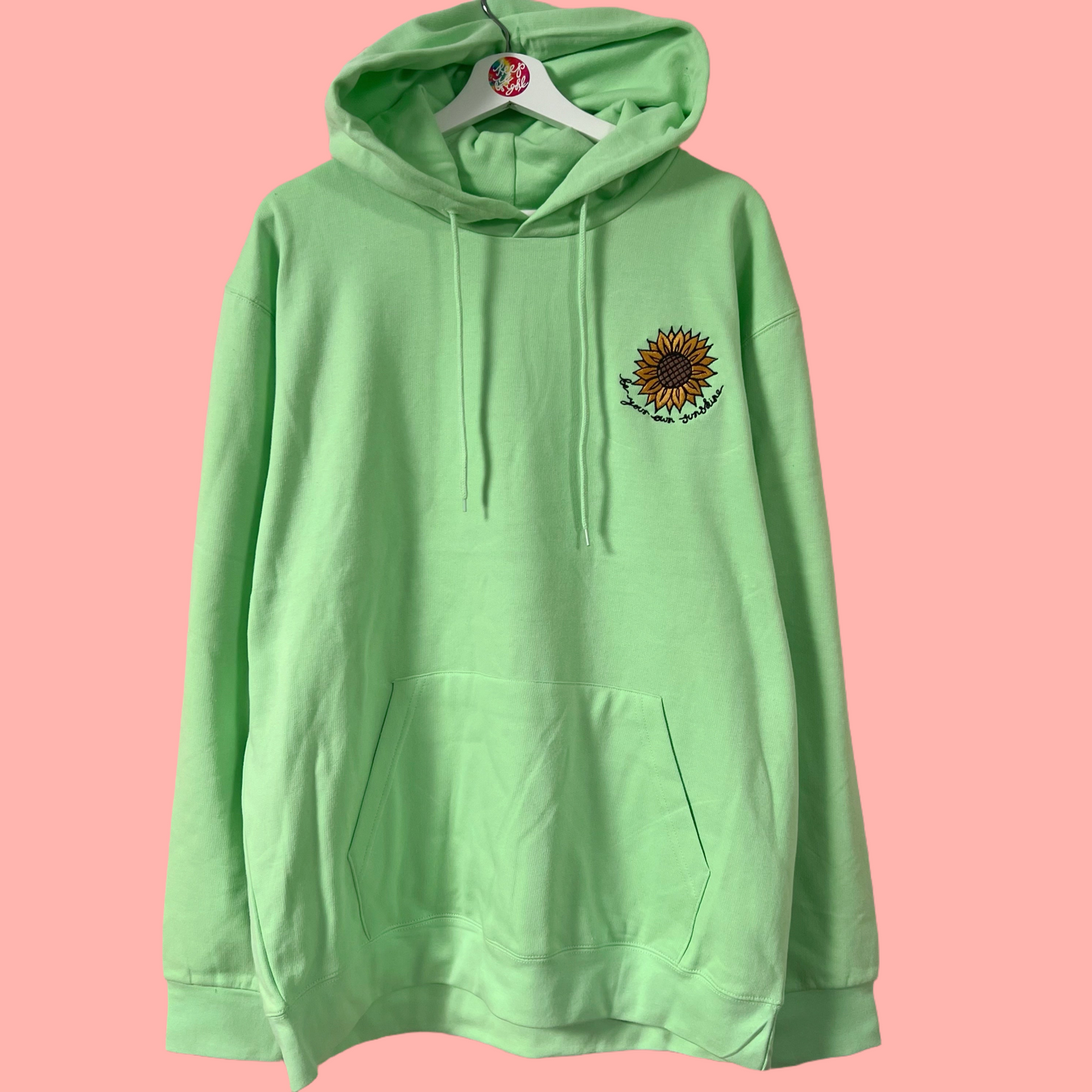 be your own sunshine embroidered hoodie - mint