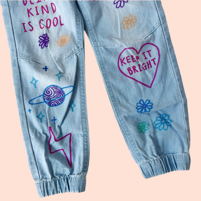 kids hippie heart jeans