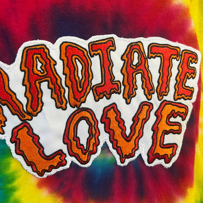 radiate love tie dye long sleeve top