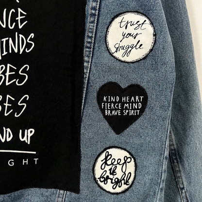 stand up, speak up denim jacket