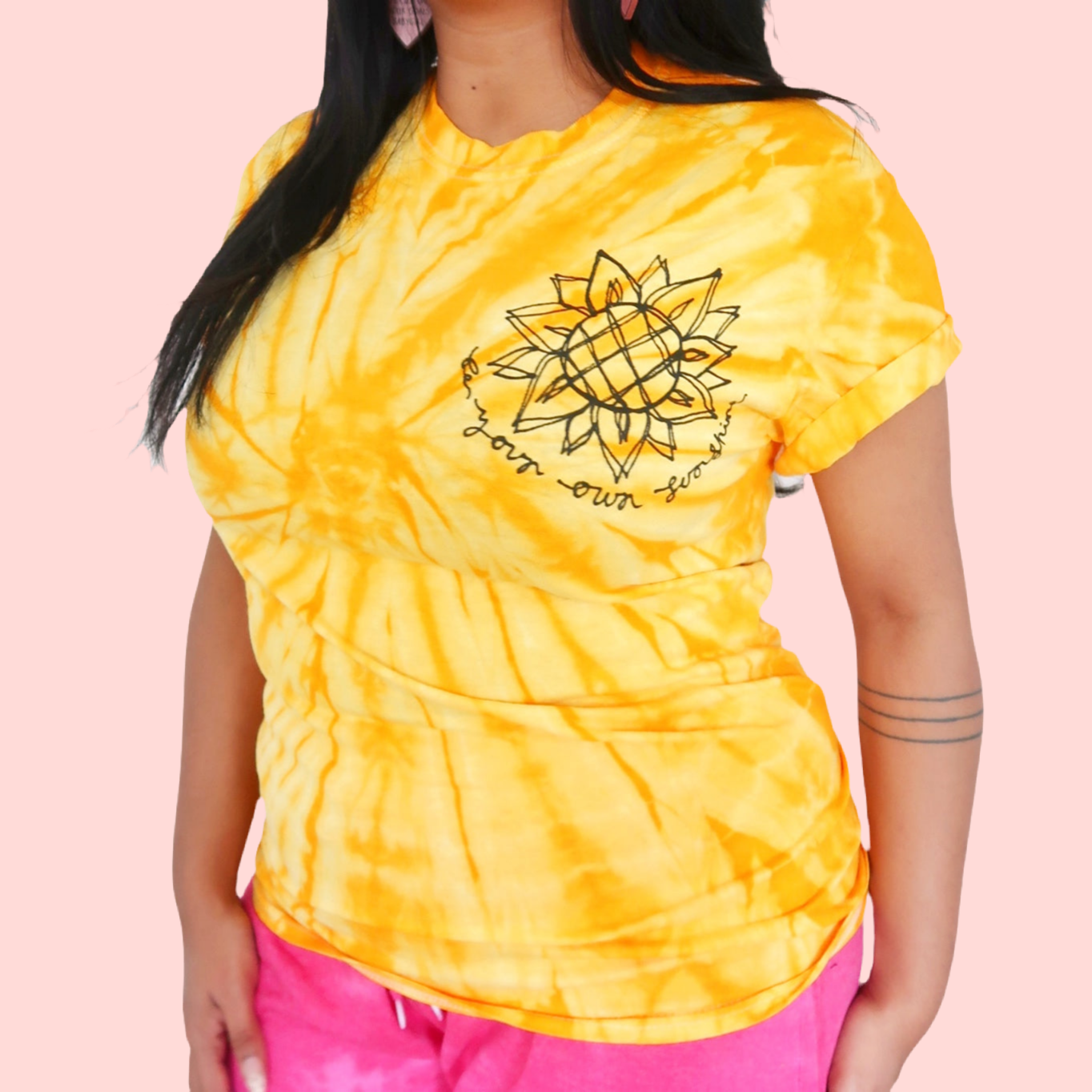 be your own sunshine tie-dye t-shirt