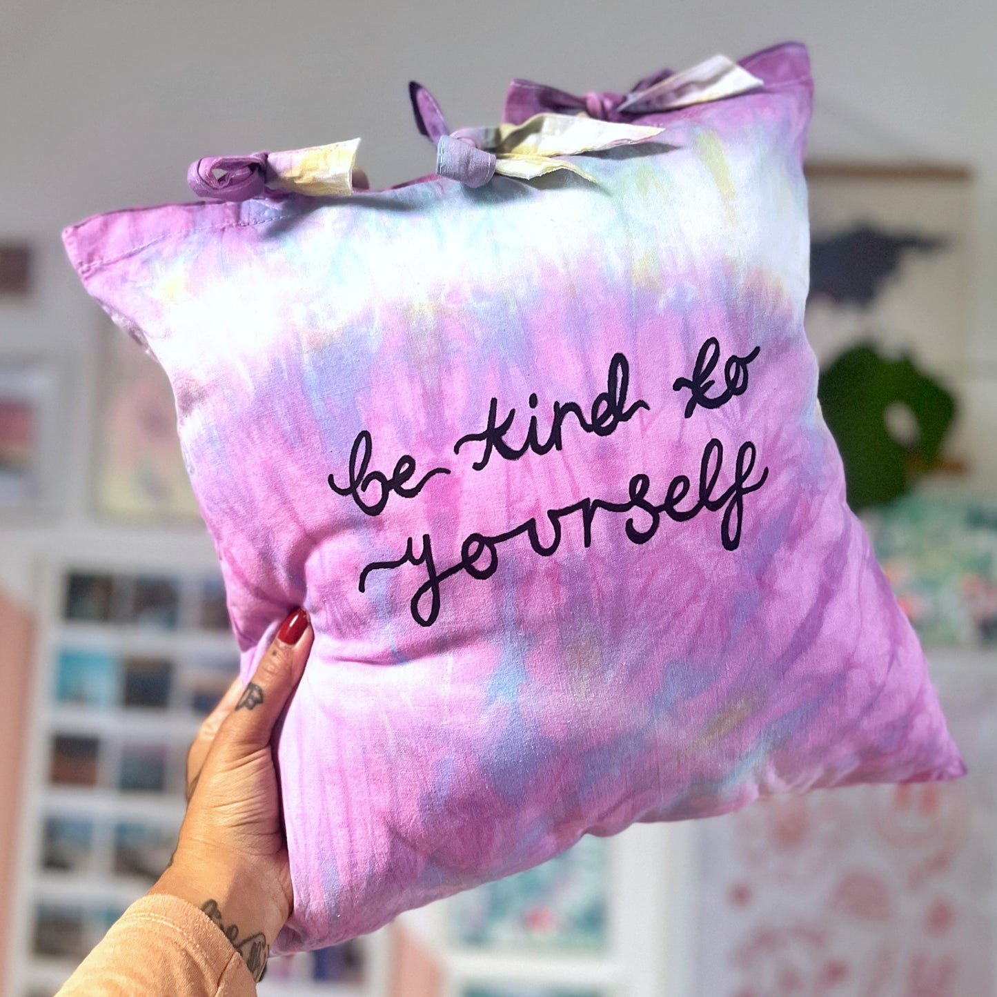 be kind to yourself cushion