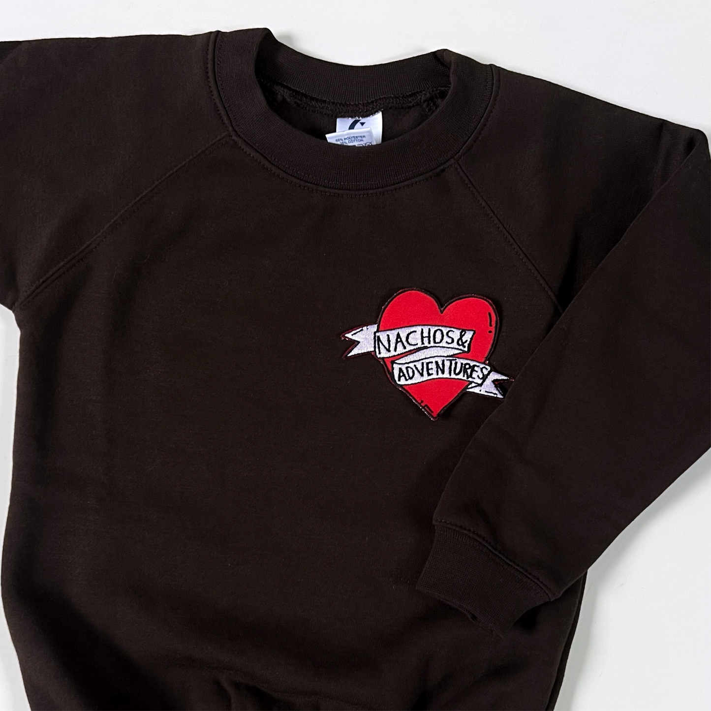 kids nachos & adventures sweatshirt - brown