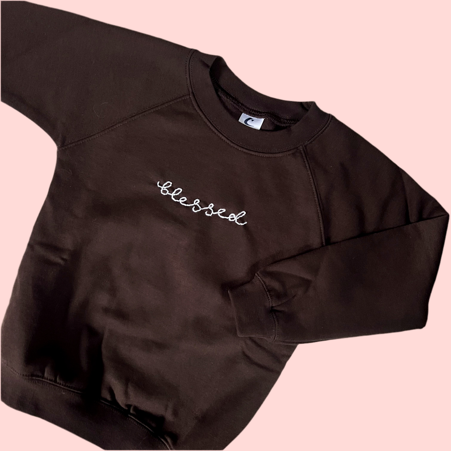 kids blessed hand-embroidered sweatshirt