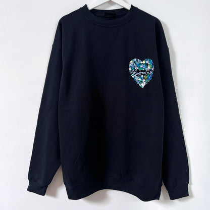 blooming hand-embellished sweatshirt