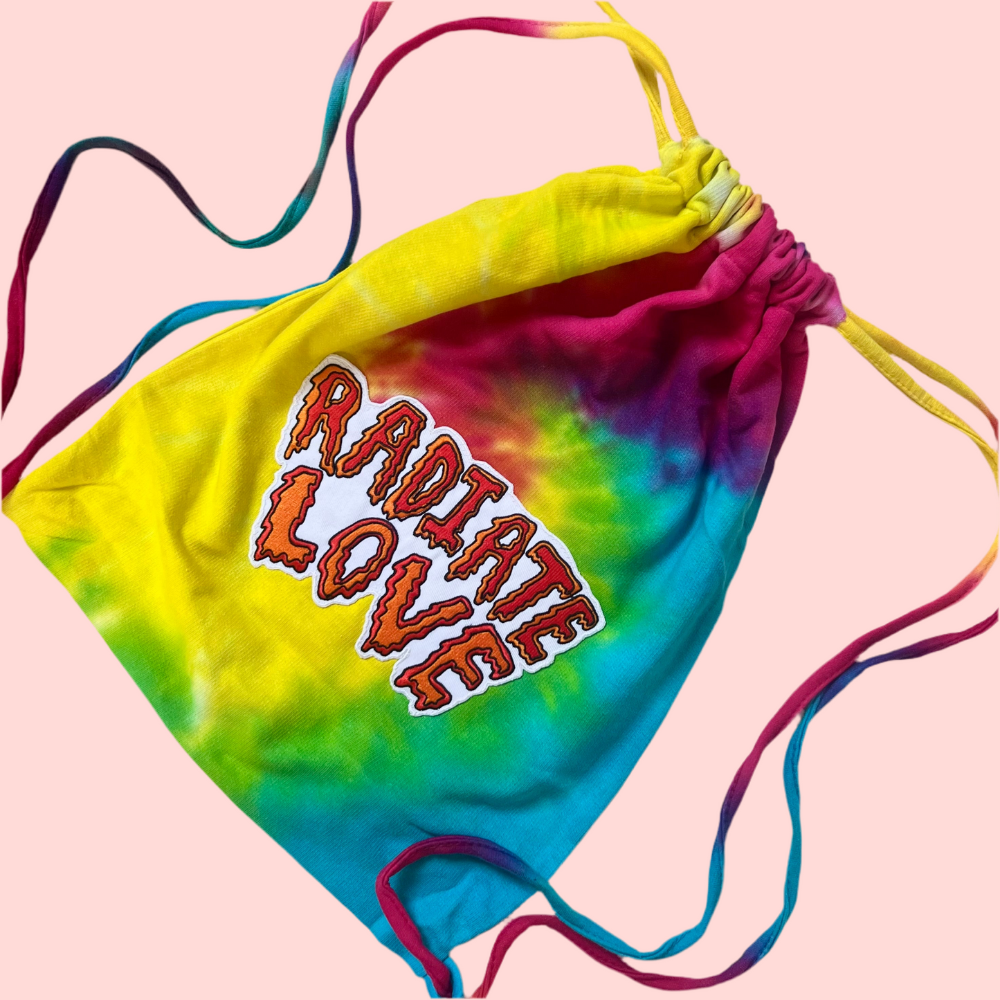 radiate love tie dye bag