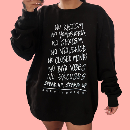 stand up sweatshirt - black