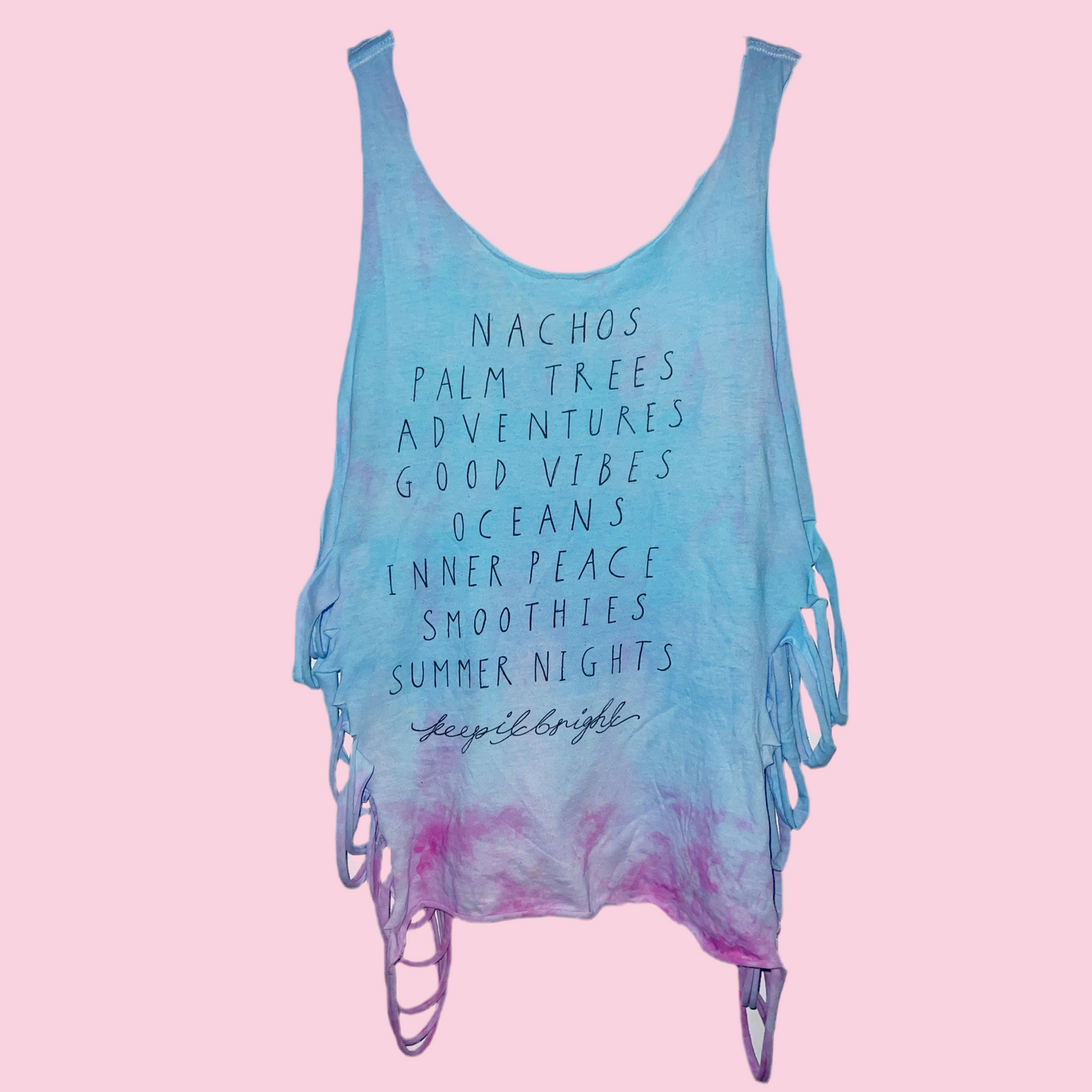 summer nights tie dye vest top