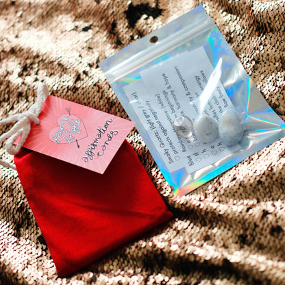 affirmation card & crystal set